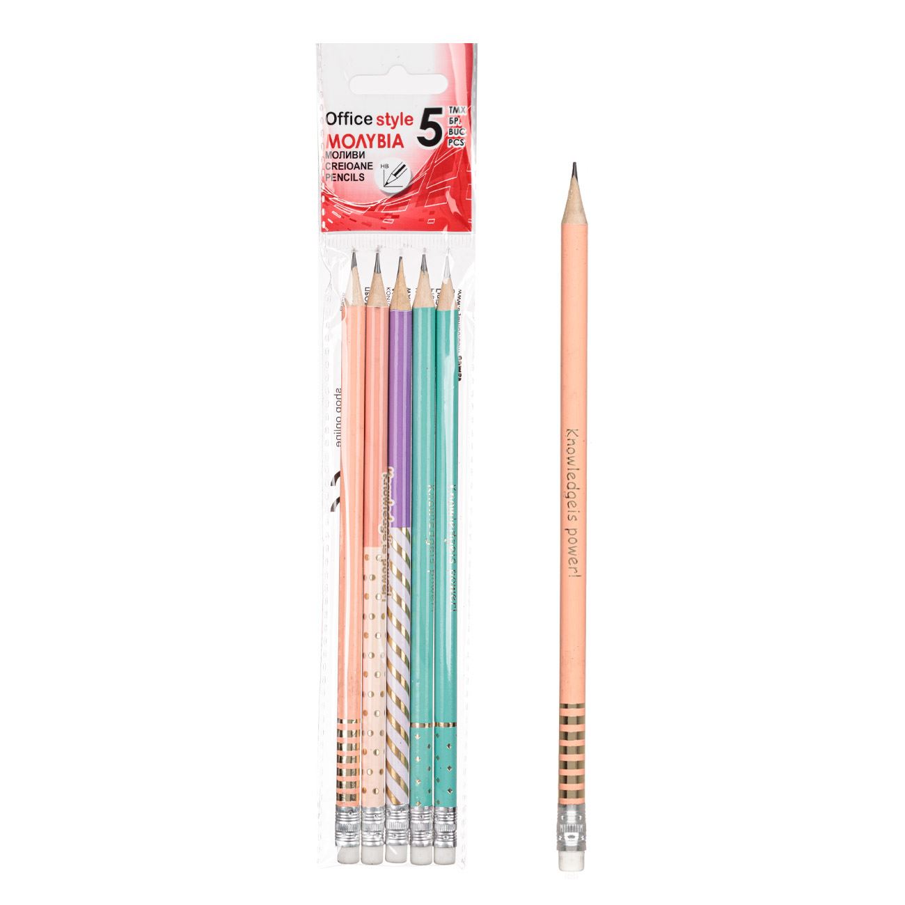 Különleges színű ceruza készlet 5 db-os