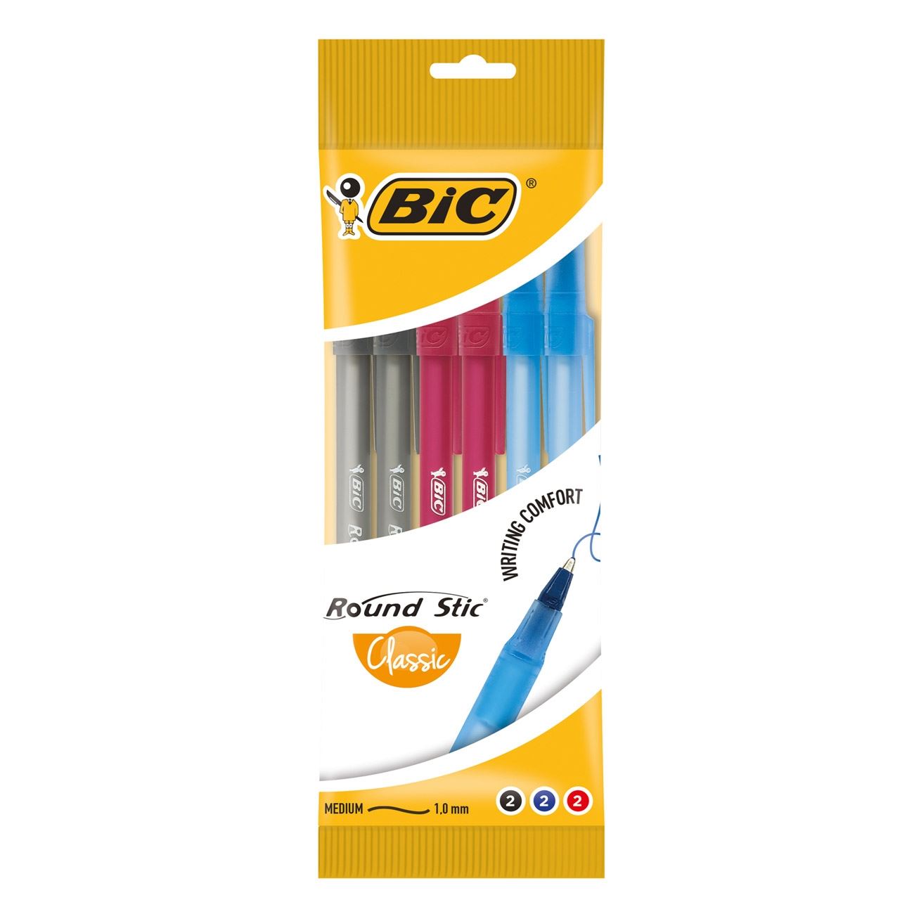 BIC kerek Stic toll 3 szín - 6 db.
