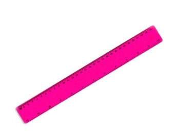 Rózsaszín vonalzó 30 cm 