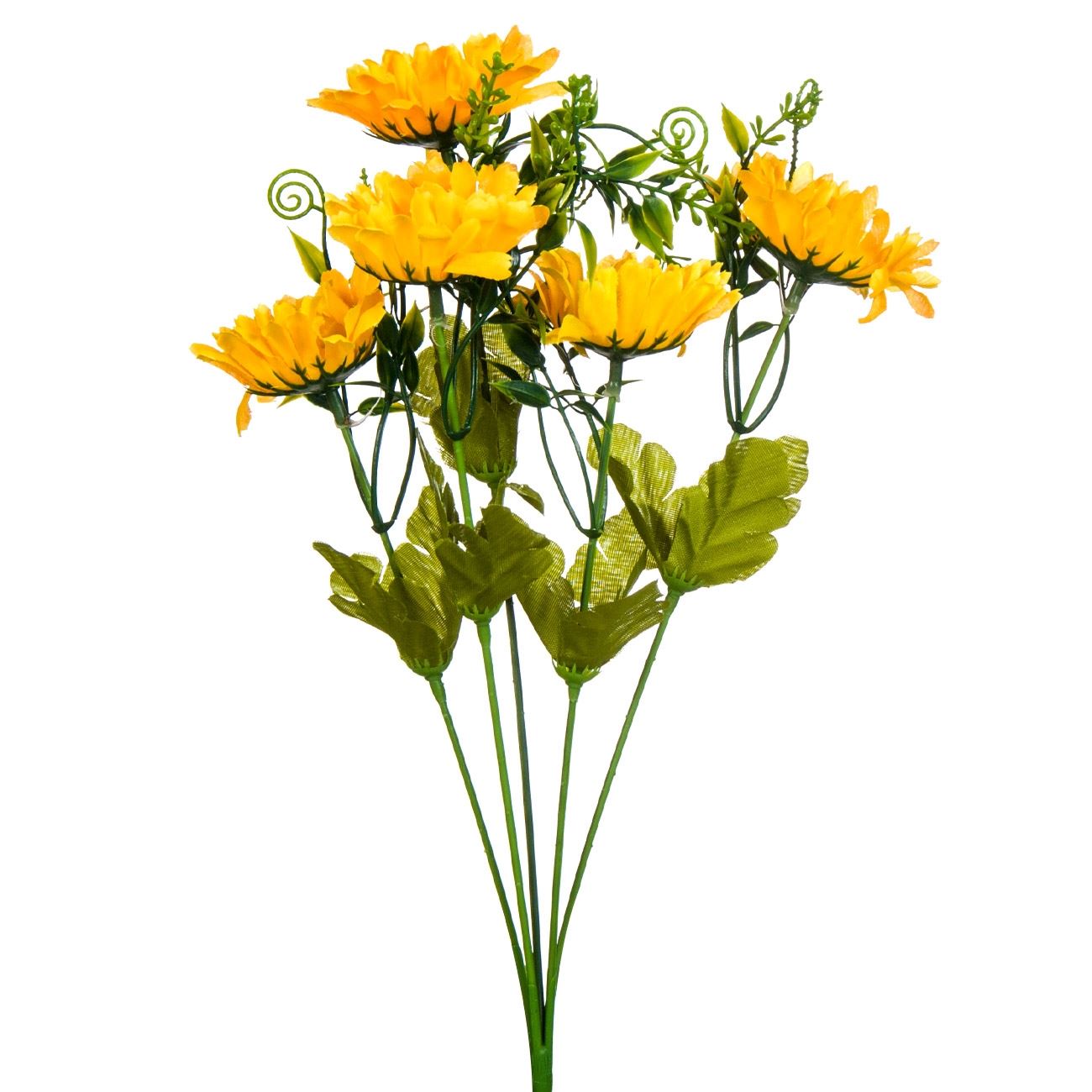 Sárga művirág dekoráció 37 cm