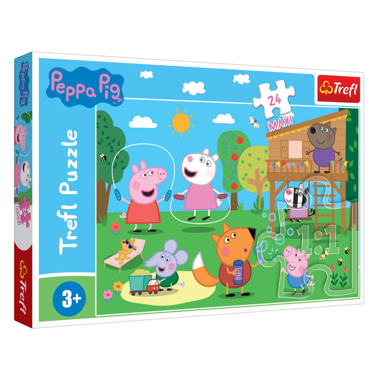 Peppa Maxi puzzle barátokkal a játszótéren (24 darab) - Trefl